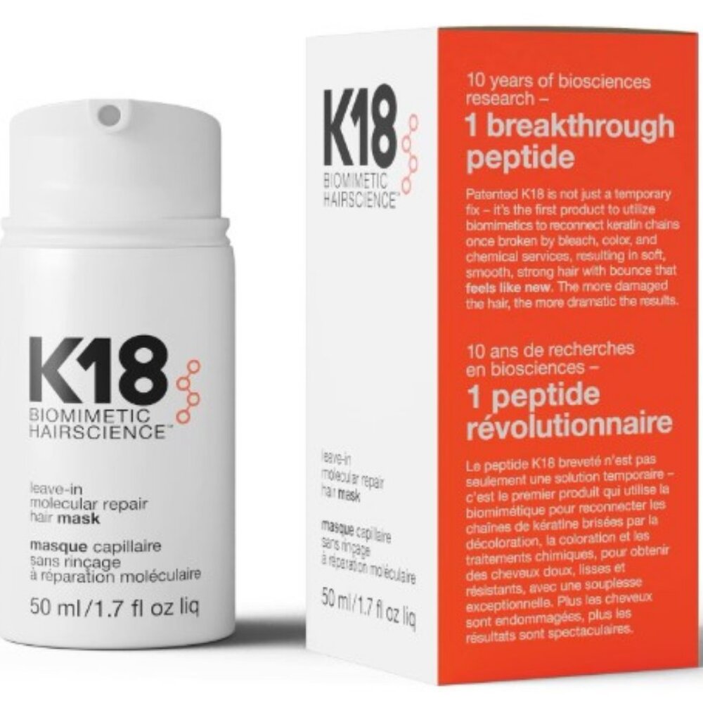 K18 Leave-In Hair Mask 50ml Repair Damaged Hair Fast Anti-Frizz Heat Care New